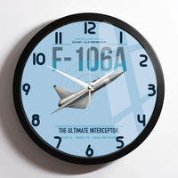 Thumbnail for F-106A Delta Dart design on light blue framed wall clock