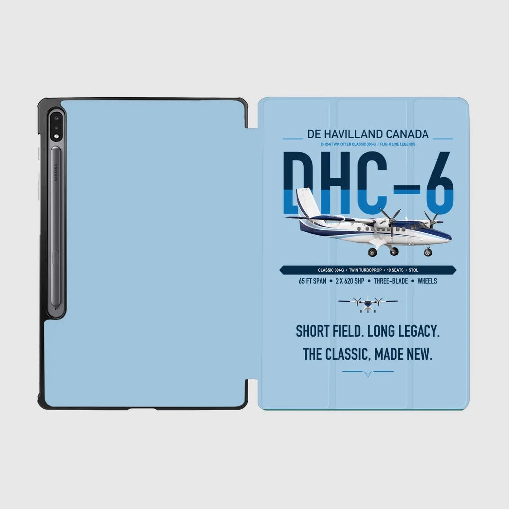 DHC-6 Twin Otter Classic 300-G design on light blue samsung tablet tablet case