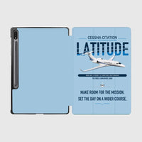Thumbnail for Cessna Citation Latitude design on light blue samsung tablet tablet case