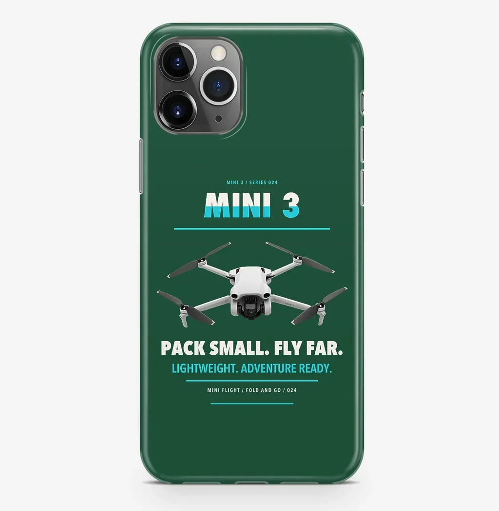 DJI Mini 3 Case ProMax design on dark green iphone case promax