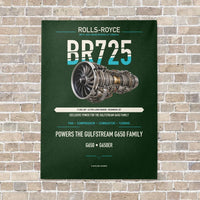 Thumbnail for BR725 vertical canvas print - no frame - dark green background