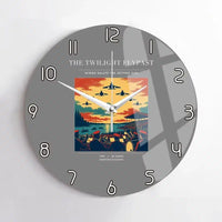 Thumbnail for VINTAGE G4260 - The Twilight Flypast - Designed Wall Clocks design on gray no-frame