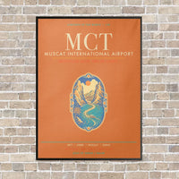 Thumbnail for Muscat International Airport MCT - Canvas Framed - Orange