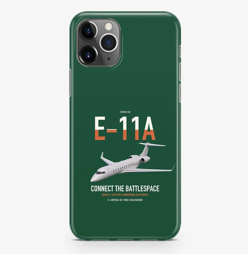 E-11A BACN design on dark green magsafe iphone case, for iPhone Pro Max