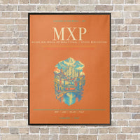 Thumbnail for Milan Malpensa International Airport Silvio Berlusconi MXP - Canvas Framed - Orange