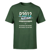 Thumbnail for Tecnam P2012 Traveller design on dark green t-shirt, single-side print