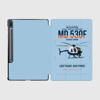 Thumbnail for MD Helicopters MD 530F design on light blue samsung tablet tablet case