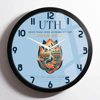Thumbnail for Udon Thani International Airport (UTH) design on light blue framed wall clock