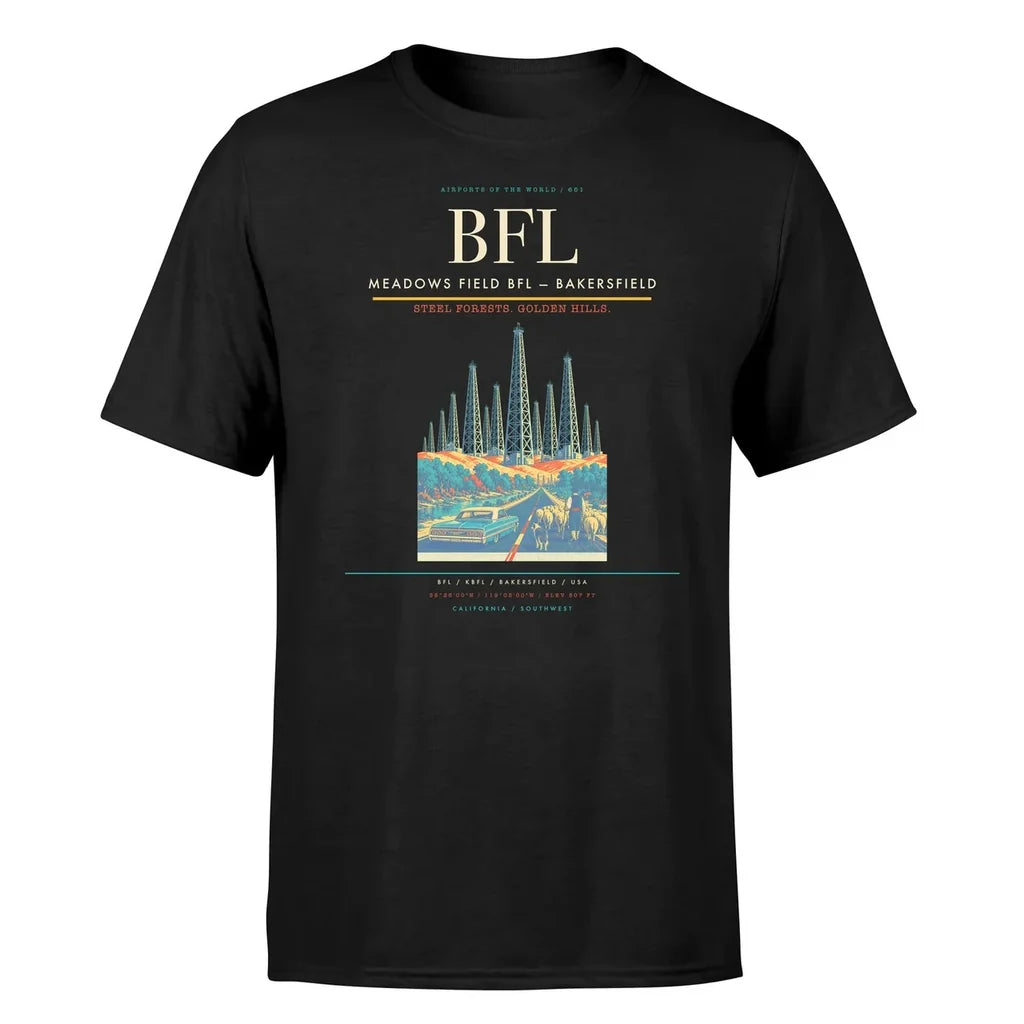 Meadows Field (BFL) T-Shirt single-side front print in Black | meadows-field-bfl-double-side-t-shirt