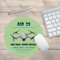 Thumbnail for DJI Air 2S design on light green round mouse pad