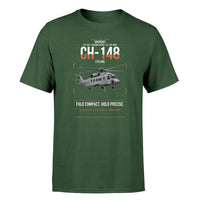 Thumbnail for Sikorsky CH-148 Cyclone design on dark green t-shirt, single-side print