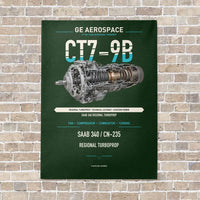Thumbnail for CT7-9B vertical canvas print - no frame - dark green background