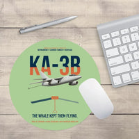 Thumbnail for KA-3B Skywarrior design on light green round mouse pad