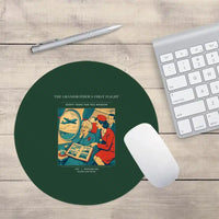 Thumbnail for VINTAGE G4423 - The Grandmother's First Flight - Designed Mouse Pads design on darkgreen round