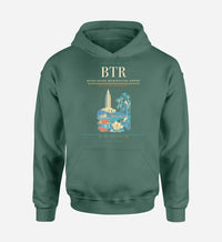 Thumbnail for Baton Rouge Metropolitan Airport (BTR) design on green hoodie single-side print