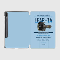 Thumbnail for CFM LEAP-1A design on light blue samsung tablet tablet case