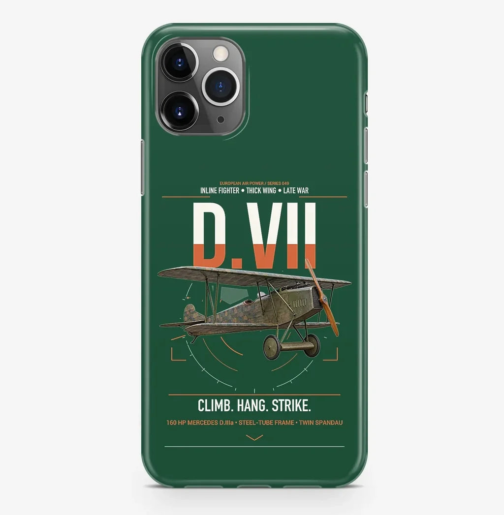 Fokker D.VII design on dark green magsafe iphone case, for iPhone Pro Max
