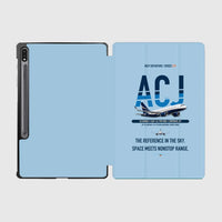 Thumbnail for Airbus ACJ320neo design on light blue samsung tablet tablet case