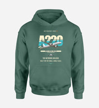 Thumbnail for Airbus A220-300 design on green hoodie single side