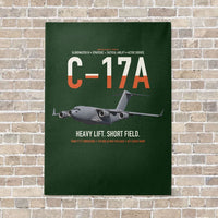 Thumbnail for C-17A Globemaster III vertical canvas print - no frame - dark green background