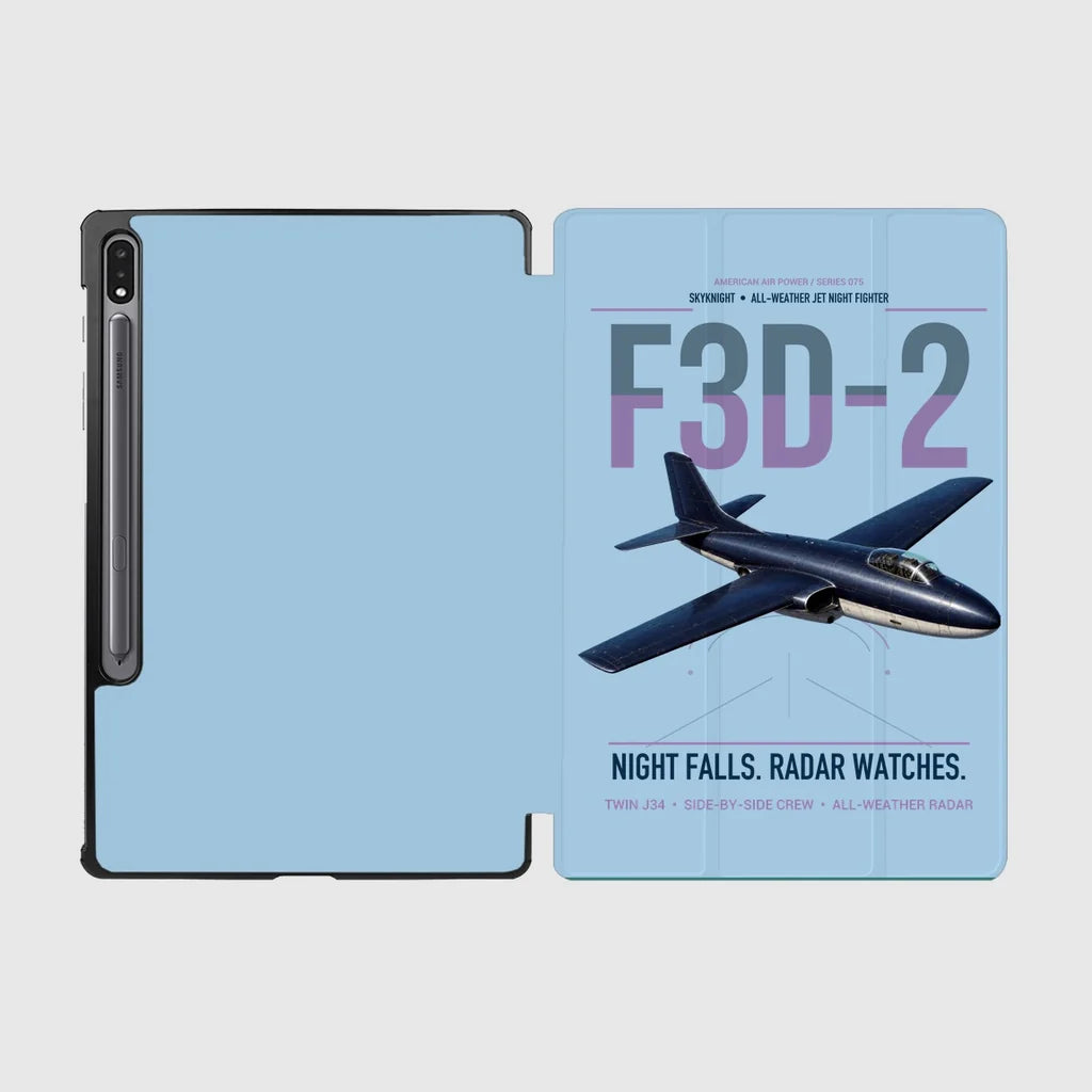 F3D-2 Skyknight design on light blue samsung tablet tablet case