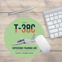 Thumbnail for T-38C Talon design on light green round mouse pad