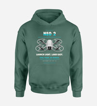 Thumbnail for DJI Neo 2 design on green hoodie single side