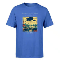 Thumbnail for VINTAGE G4521 - The Barrage Balloon Morning - Premium T-Shirt design on blue premium t shirt