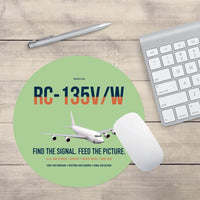 Thumbnail for RC-135V W Rivet Joint design on light green round mouse pad
