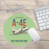 Thumbnail for A-4E Skyhawk design on light green round mouse pad