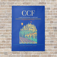 Thumbnail for Carcassonne Airport CCF - Canvas No Frame - Blue