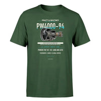 Thumbnail for PW4000-94 design on dark green single side