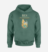 Thumbnail for Brest Bretagne Airport (BES) design on green hoodie single-side print