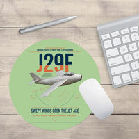 Thumbnail for Saab J 29F Tunnan design on light green round mouse pad