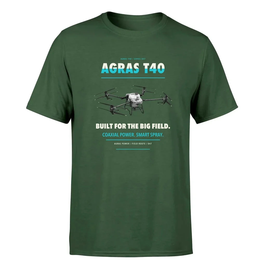 DJI Agras T40 design on dark green single side