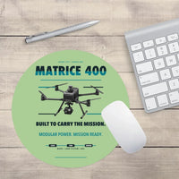 Thumbnail for DJI Matrice 400 design on light green round mouse pad