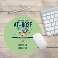 Thumbnail for Air Tractor AT-802F Fire Boss design on light green round mouse pad