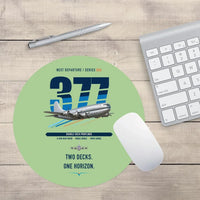Thumbnail for Boeing 377 Stratocruiser design on light green round mouse pad