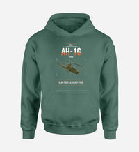 Thumbnail for Bell AH-1G Cobra design on green double-side hoodie, single-side print