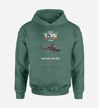 Thumbnail for Sikorsky S-70i FIREHAWK design on green double-side hoodie, single-side print