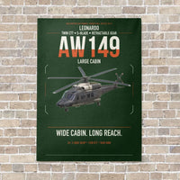 Thumbnail for Leonardo AW149 vertical canvas print - no frame - dark green background