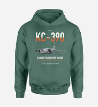 Thumbnail for Embraer KC-390 Millennium design on green double-side hoodie, single-side print