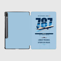 Thumbnail for Boeing 787-10 Dreamliner design on light blue samsung tablet tablet case