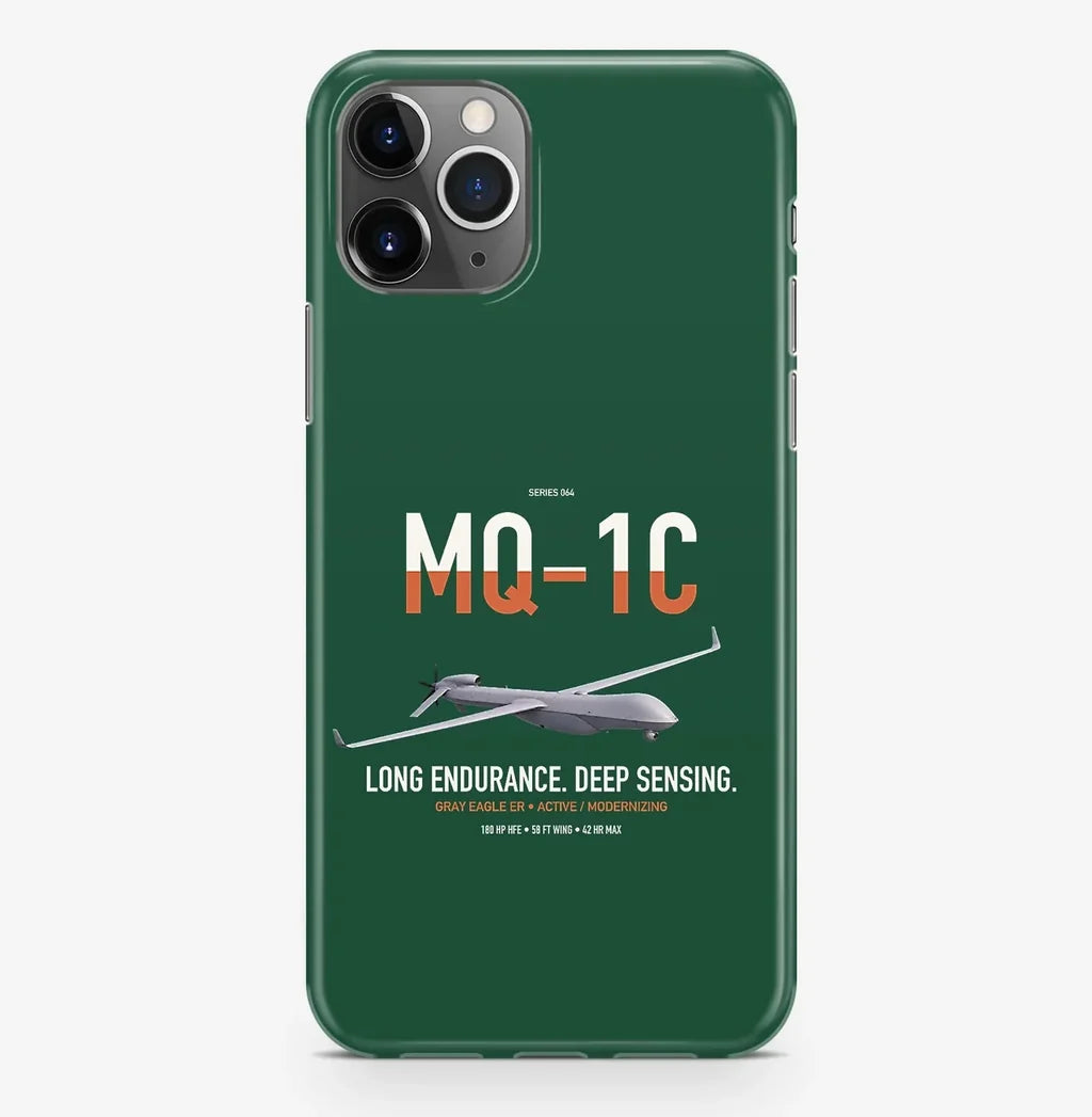 MQ-1C Gray Eagle ER design on dark green magsafe iphone case, for iPhone Pro Max