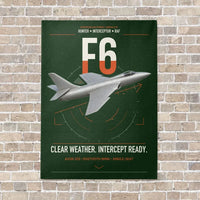 Thumbnail for Hawker Hunter F6 vertical canvas print - no frame - dark green background