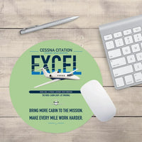Thumbnail for Cessna Citation Excel design on light green round mouse pad