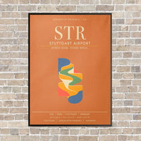 Thumbnail for Stuttgart Airport STR - Canvas Framed - Orange