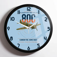 Thumbnail for IAR 80C design on light blue framed wall clock