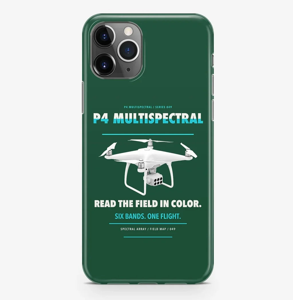 DJI P4 Multispectral Case ProMax design on dark green iphone case promax