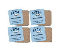 Thumbnail for Cessna Citation Excel design on light blue 4 pieces set coaster